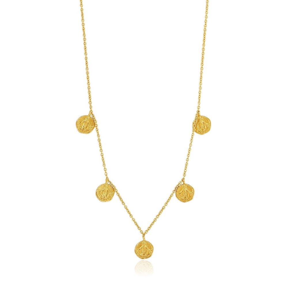 Gold Ania Haie coin necklace